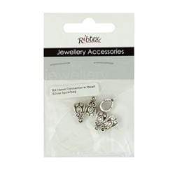 AussieSuperStore Jewellery Making Supplies JF Heart Connector 8x10mm JF Heart Connector 8x10mm | Jewellery Making Accessories 9323823135355 JF939